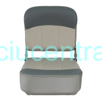 Sulenkiama sėdynė su metaliniais lankstais pilka/pilka
